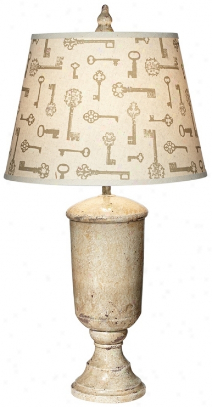 Possini Beige Tuscan Urn Buffet Lamp (v2438)