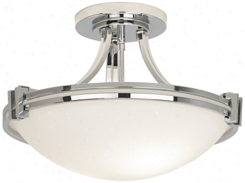 Possini Euro Design Chrome 17" Wide Ceiling Light Fixture (n0284)