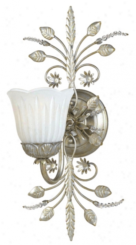 Primrose Collection Silver One Light Wall Sconce (g6364)