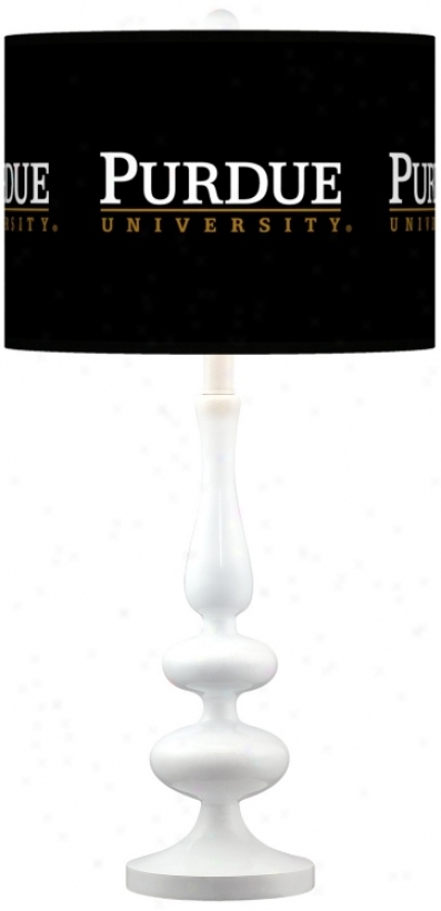Purdur University Gloss White Synopsis Lamp (n5729-y3348)