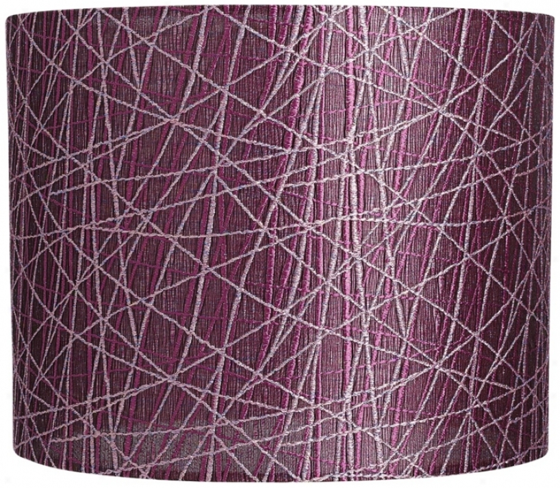 Purple Lines Lamp Shade 14xx14x11 (spider) (v4688)