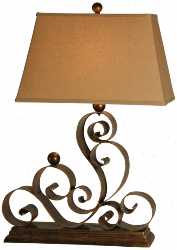 Raschella Iron Scrolling Table Lamp (01208)