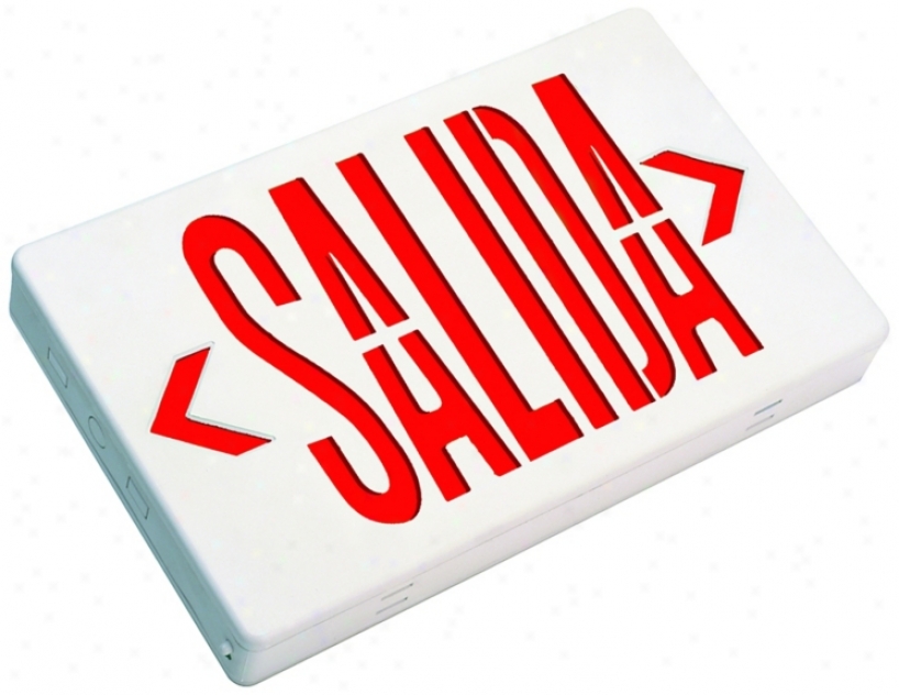 Red Salida Spanish Language Departure Sign Faceplate (54992)