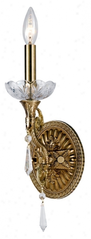 Seville Collection 18" Violent Aged Brass Waol Sconce (07378)