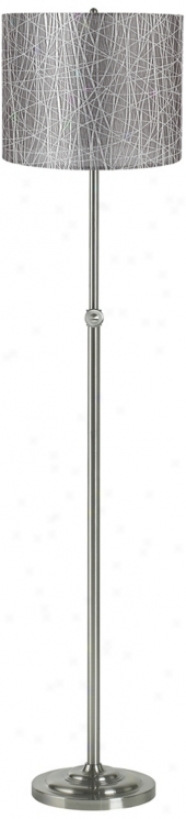 Silver Lines Brushed Steel Adjustable Floor Lamp (981113-x0910)