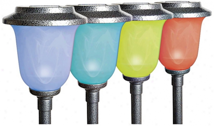 Solar Powered Color Changinh Chalice Path Light (t4516)