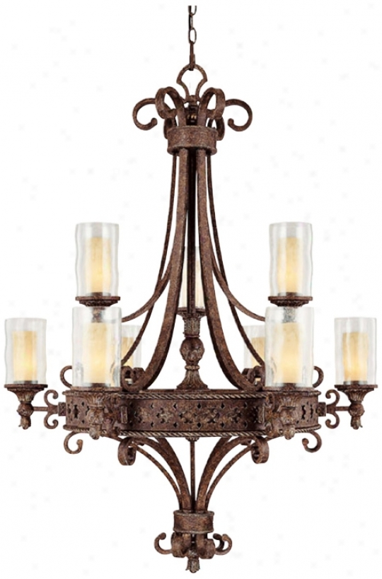 Squire Collection Crusted Umber Polish 9-light Chandelier (t3294)