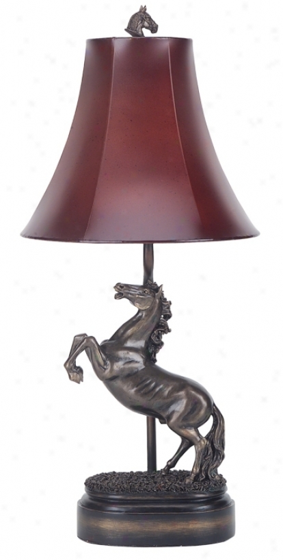 Stallion Horse Sculpture Slab Lamp (00630)
