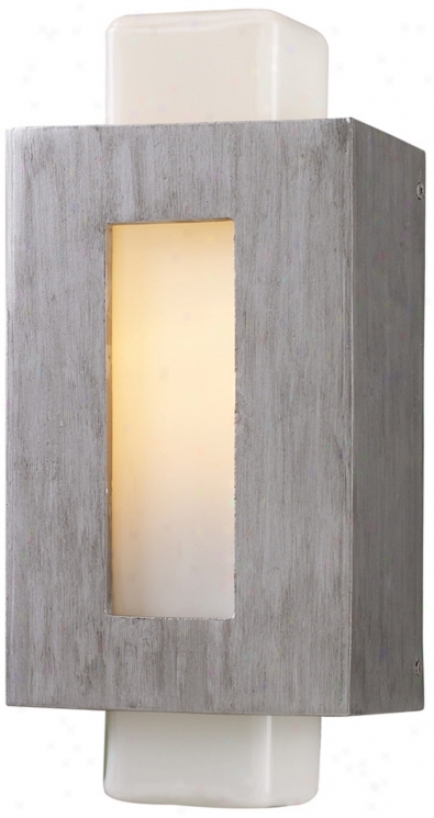 Sundborn Collectiln Silver 14" Eminently Outdoor Wall Light (k0860)
