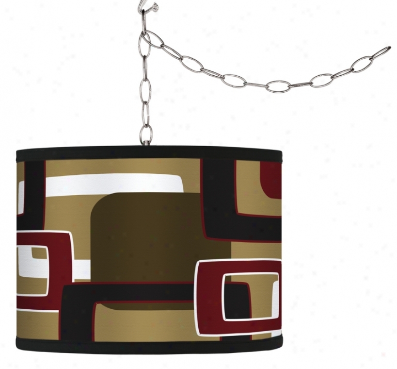 Swag Style Cola Reteo Rectangles Shade Plug-in Chandelier (f9542-h0898)