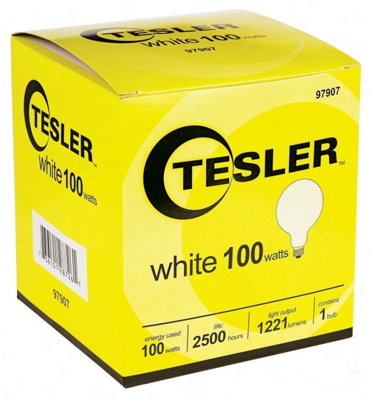 Tesler 100 Watt G40 White Glass Light Bulb (97907)