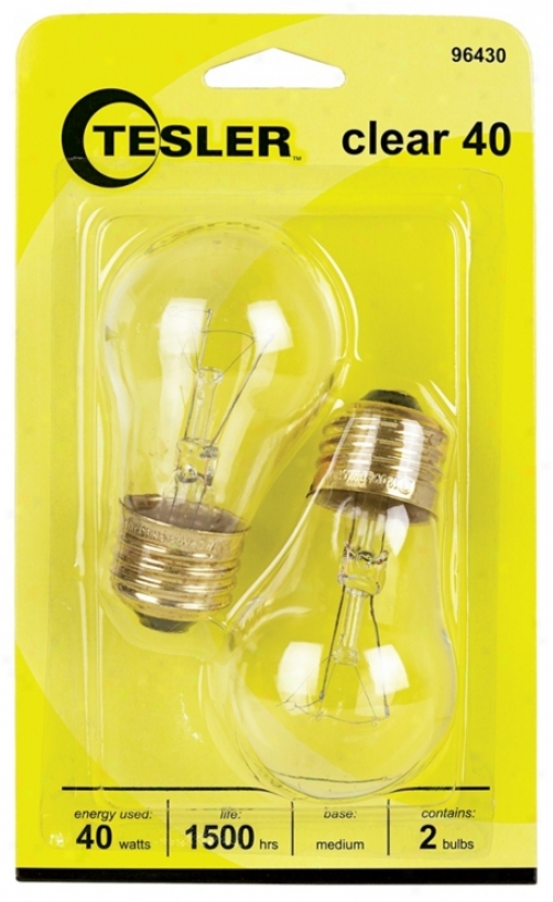 Tesler 40 Watt 2-pack Clear Ceiling Agitate Light Bulbs (96430)