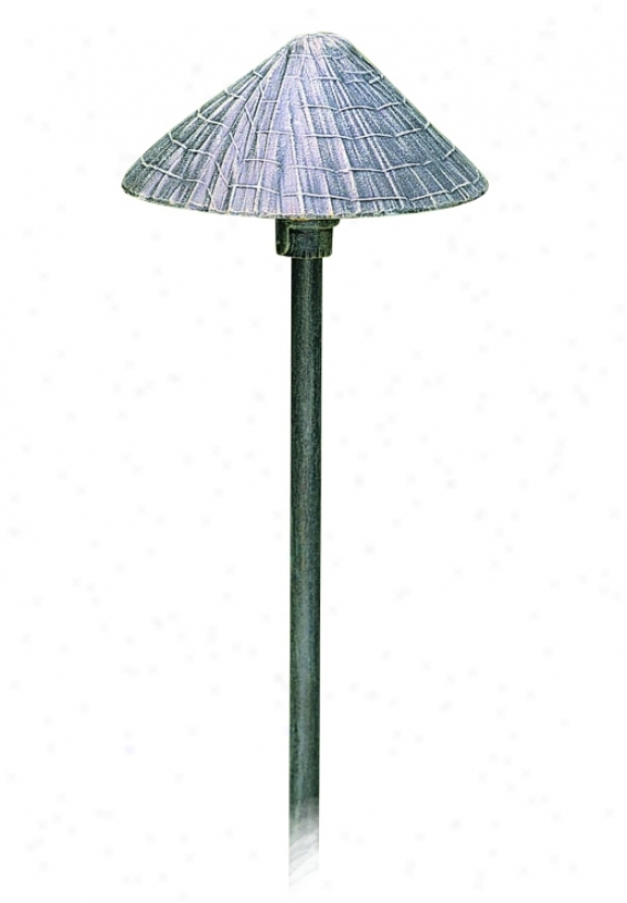 Thatched Roof Shade Verde Finish 21" High Path Light (16424)