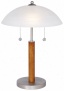 Orbital Brushe dSteel And Wood Table Lamp (00121)