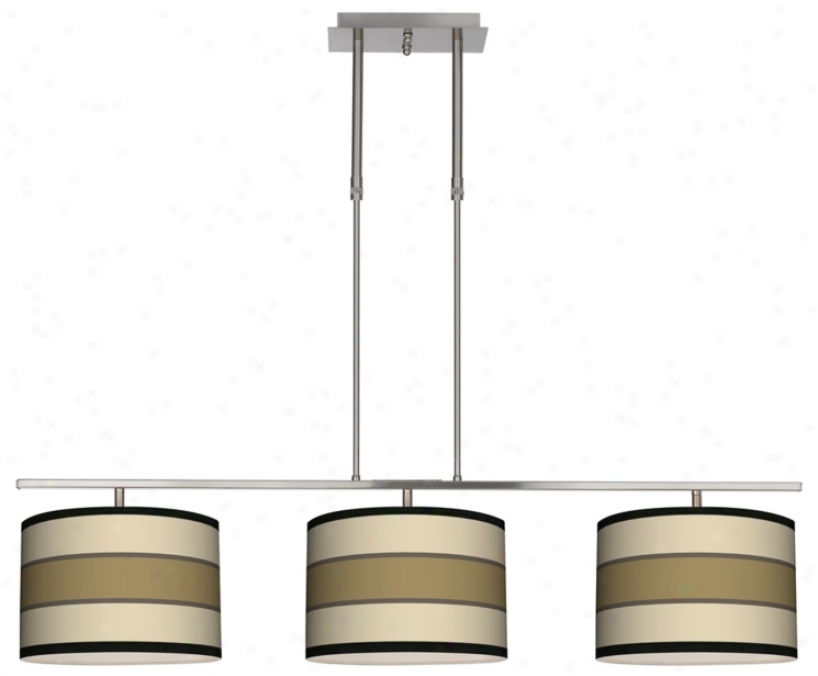 Tones Of Beige 46" Wide Bar Hanging 3 Drum Island Light (m3236-m8960)