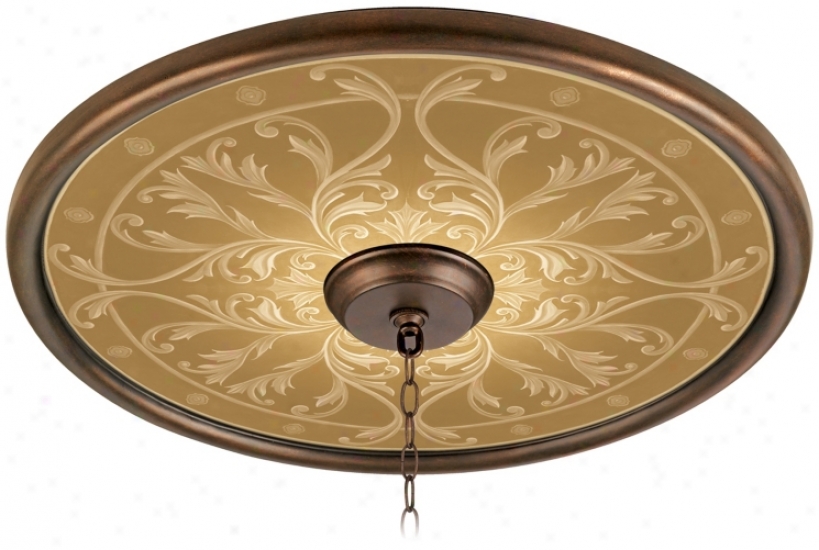 Tracery Spice 24" Remote Bronze Finish Ceiling Medallion (02777-g7137)