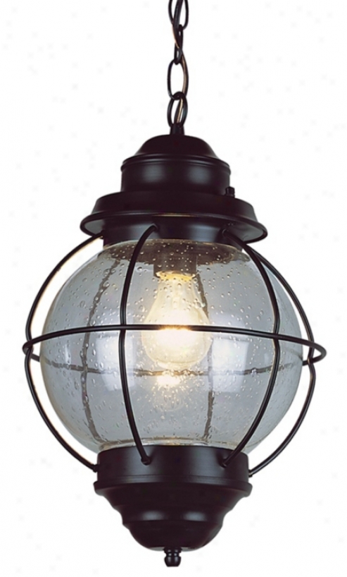 Tulsa Lantern 19" High Black Outdoor Hanging Light Fixture (67368)