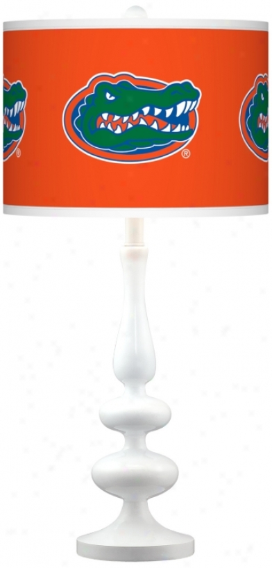 University Of Florida Gloss White Table Lamp (n5279-y4686)