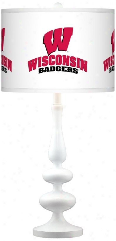 University Of Wisconsin Gloss Of a ~ color Table Lamp (n5729-y3344)