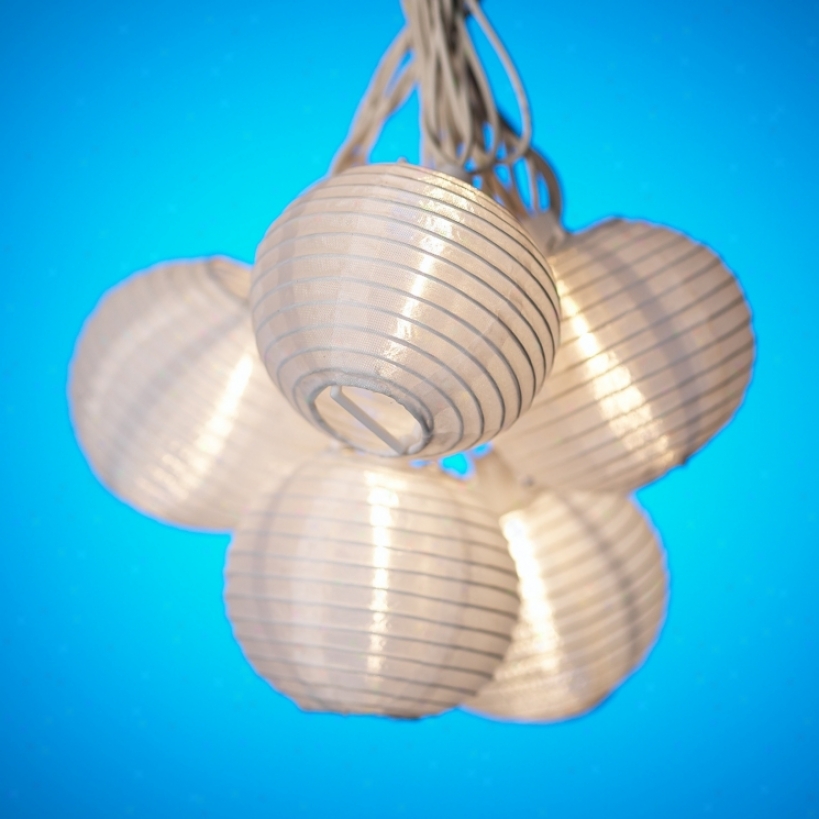 White Paper Lantern String Party Lights (92715)