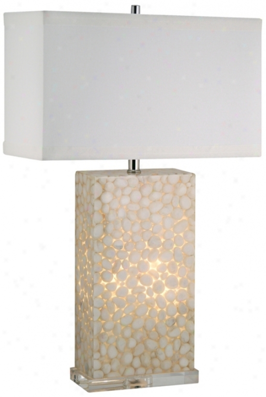 White River Rock Cream Acrylic Darkness Light And Table Lamp (v1791)