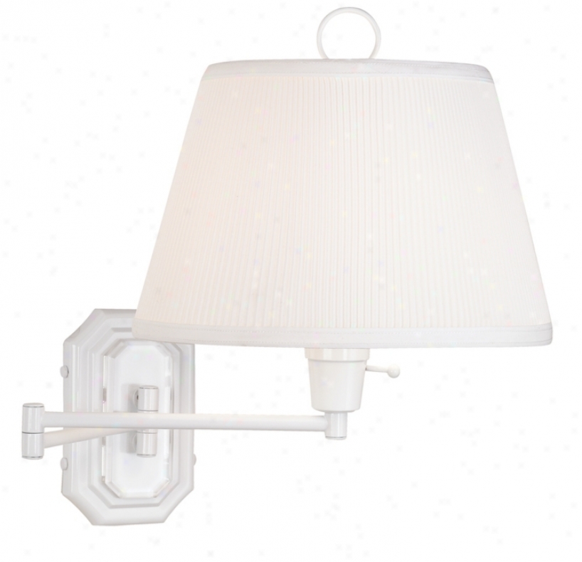 White Swing Arm Plug-in Wall Lamp (34203)
