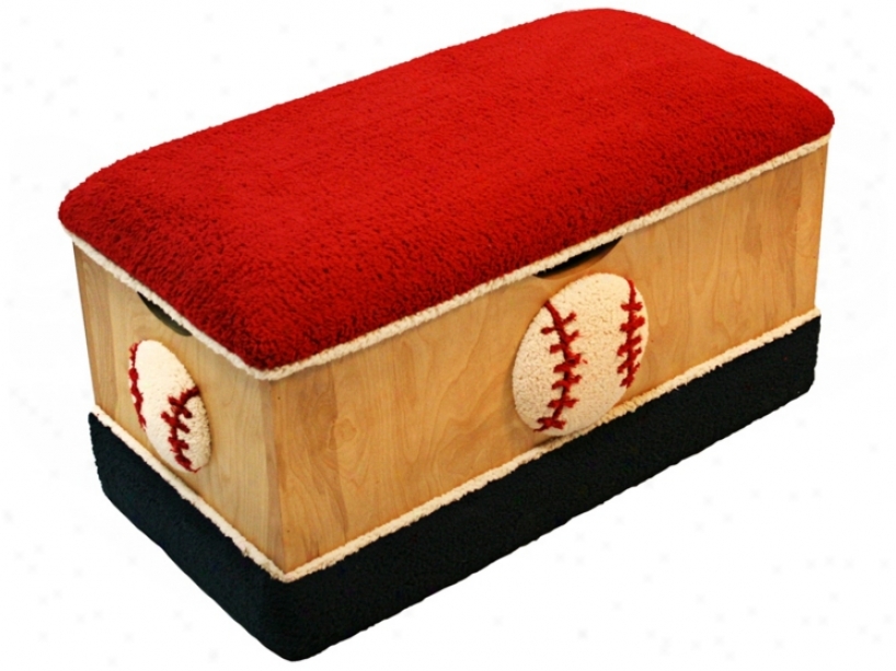 Wooden Deluxe Baseball Toybox (w7981)