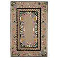 American Cottage Rugs Floral Garden 6 X 9 Floral Garden Khaki Area Rugs