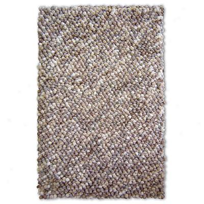 Central Oriental Pebbles - Gravel 8 X 10 Sand Natural Area Rugs