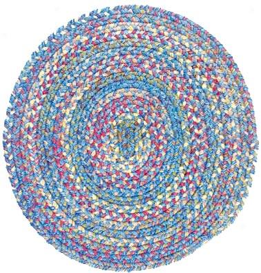 Colonial Mills, Inc. Botanical Isle 6 X 6 Round Oasis Blue Area Rugs
