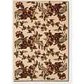 Couristan Lotus Garden 7 X 10 Floral Exotic Ivory Area Rugs