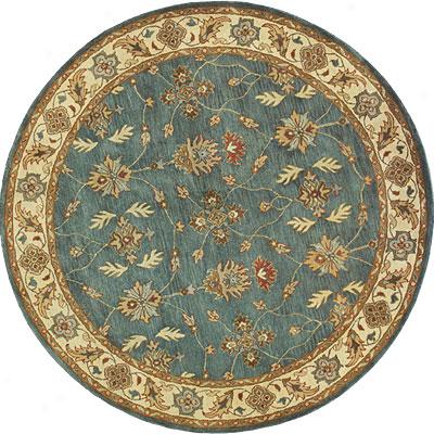 Dynamic Rugs Charisma 5 Round Blue Ivory Area Rugs