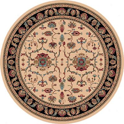 Dynamic Rugs Radiance 8 Ft Round Creme Area Rugs