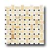 Florida Tioe Pierta Art Mosaics Basketweave Polished Honey Onyx/black Tile & Stone