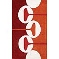 Foreign Accents Festival Dots 3 X 8 Runner Orange Red Area Rugs