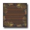 Milliken Palm 8 Round Brown Leather Yard Rugs
