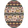 Milliken Wide Ruins 8 X 11 Oval Hazy Foresg Area Rugs