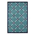 Nejad Rugs Compass 8 X 11 Teal Navy Area Rugs