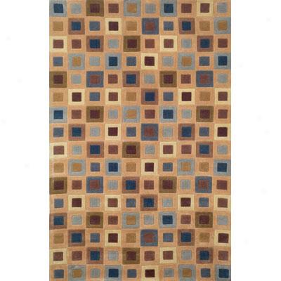 Trans-ocean Import Co. Amalfi 5 X 8 Square In Square Blue Area Rugs