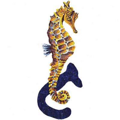 Daltile Glass Mosaic M8rals Seahorse With Shadow 13 X 32 Tile & Stone