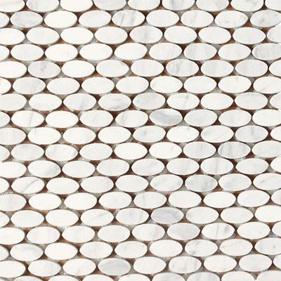 Daltile Stone A La Mod Mosaics Oval Polished - Contempo White Tile & Stone