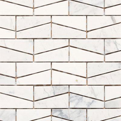 Daltile Stone A La Mod Mosaics Wedge Polished - Contempo White Tile & Stone