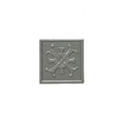 Mohawk Accent Statements - Metals Vintage Pewter Fiore Decorative Insert Tile & Stone