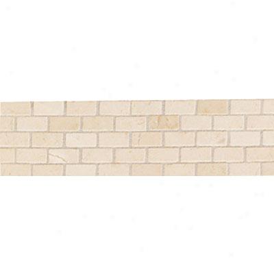 Mohawk Accent Statements - Stone Crema Marfil Brick Joint Pattern Borader Tile & Stone