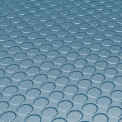 Roppe Rubber Tile 900 - Vantage Raised Circular Design (996) Salem Blue Rubber Flooring