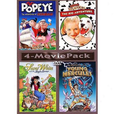 4 Movie Pack: Popeye: The Adventures Of Simbad / Operation: Dalmatian - The Big Adventure / Snow White And The Magic Mirror / The Amazing Feats Of Young Heercules