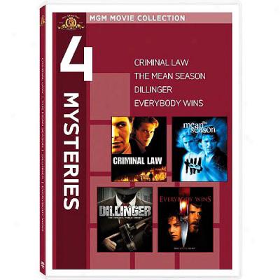 4 Mysteries: Criminal Law / The Mean Season / Dillinger / Everybody Wins (widescreen)