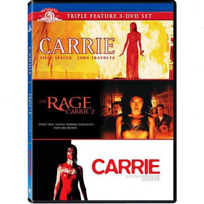 Carrie Triple Feature: Carrie (1976) / The Rage: Carrie 2 / Carrie (2002)