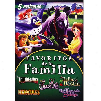 Favoritos Familia: Hermoso Negro / La Llamada Del Salvaje / Hercules / La Bella Y La Bestia / Thumbelina (spanish)