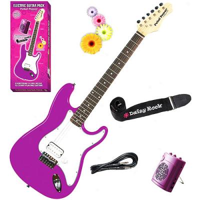 Daisy Rock Petal Power Short Scale Elcetric Guitar Pack - Pretty Purple